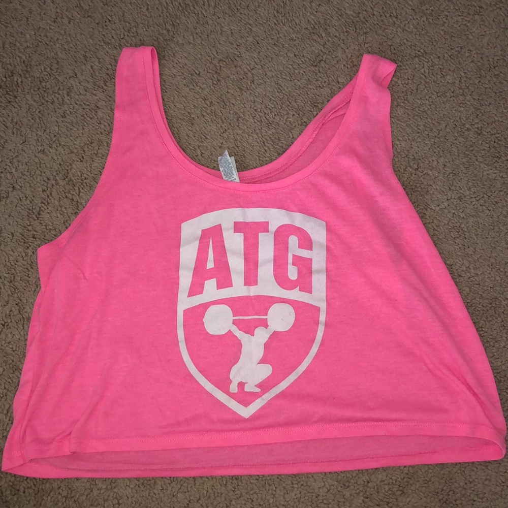 Flowy Crop Neon Pink Tank Top
